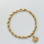 Jasseron 5.0mm double chain bracelet 14k gold