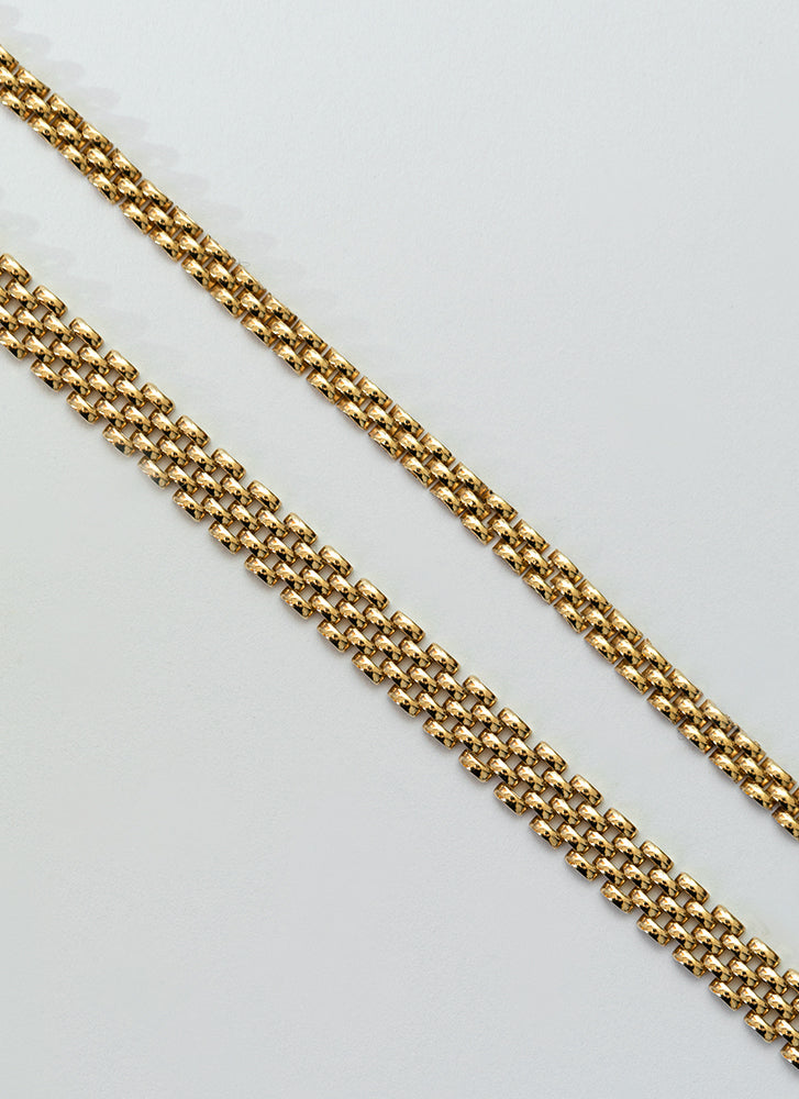 Sady rolex 5mm chain bracelet 14k gold