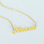 Carrie name necklace 14k gold - Studio Kroewe