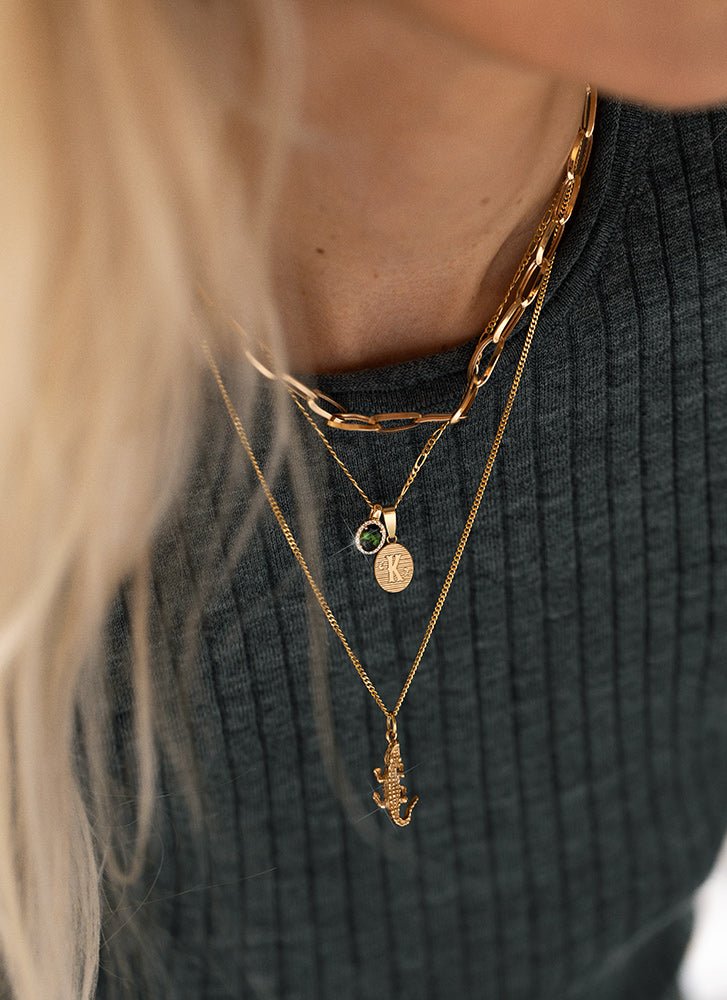 Studio Kroewe - Cindy diamond tourmaline pendant 14k gold