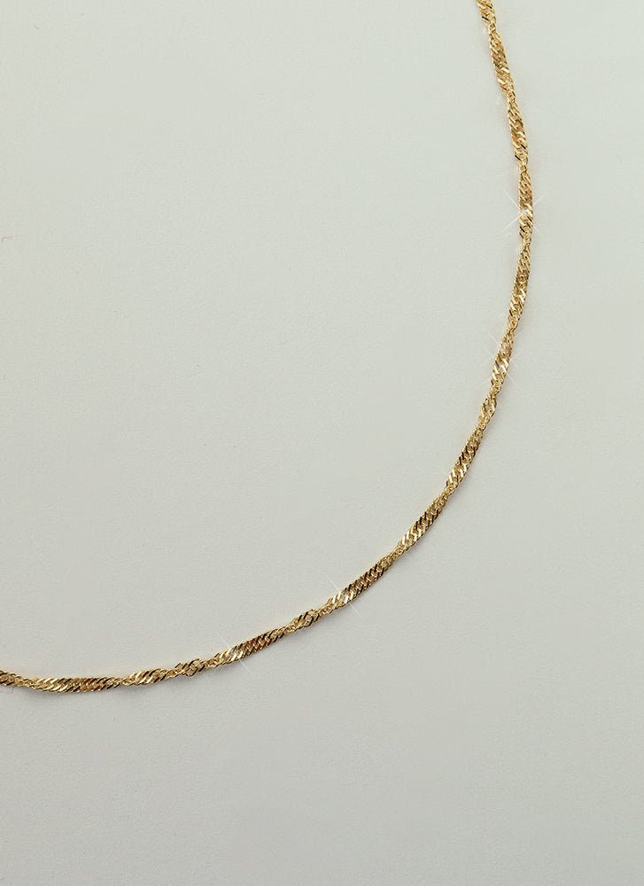 Singapore necklace 14k gold
