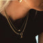 Jasseron 5mm necklace with lock 14k gold