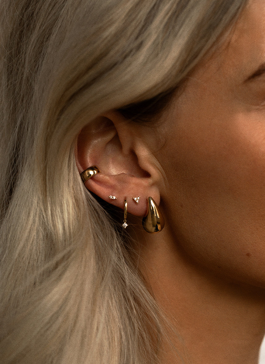 Ivy chunky earrings 14k gold