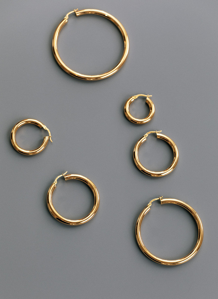 Austen hoop earrings 14k gold