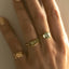 Gigi peridot 14k gold ring