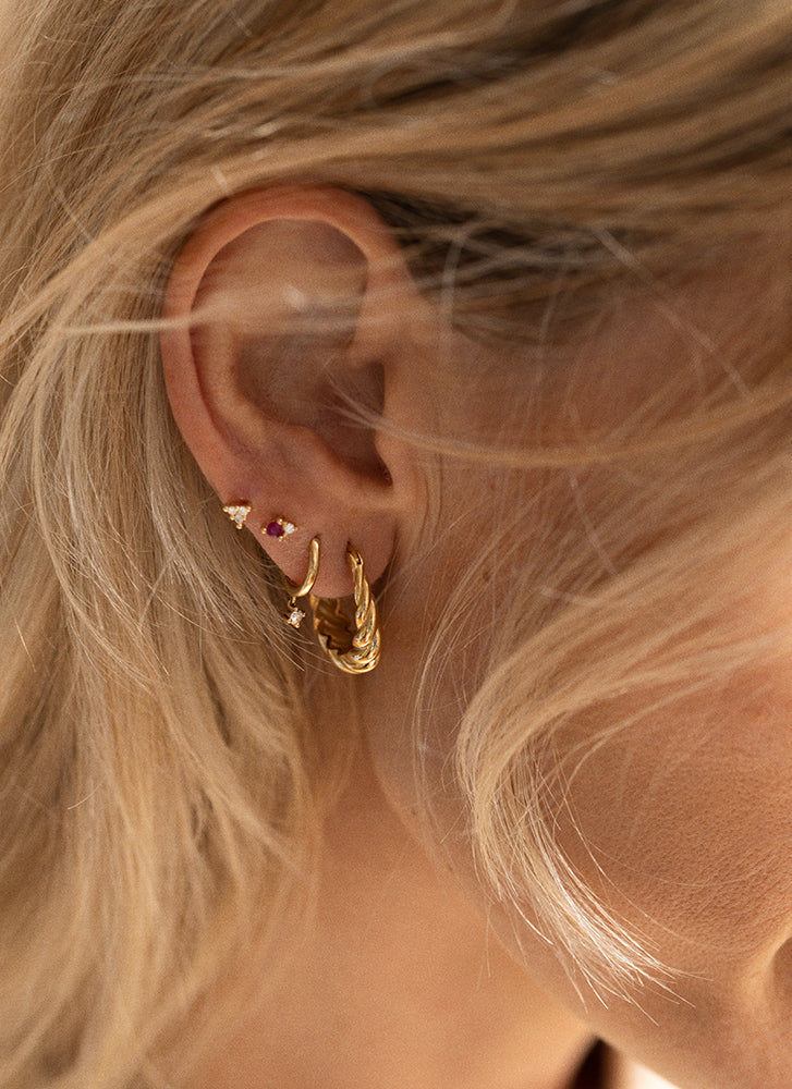 Prim twisted earrings 14k gold