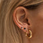 Jane diamond sapphire single earstud 14k gold
