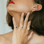Kate diamond sapphire entourage ring 14k gold