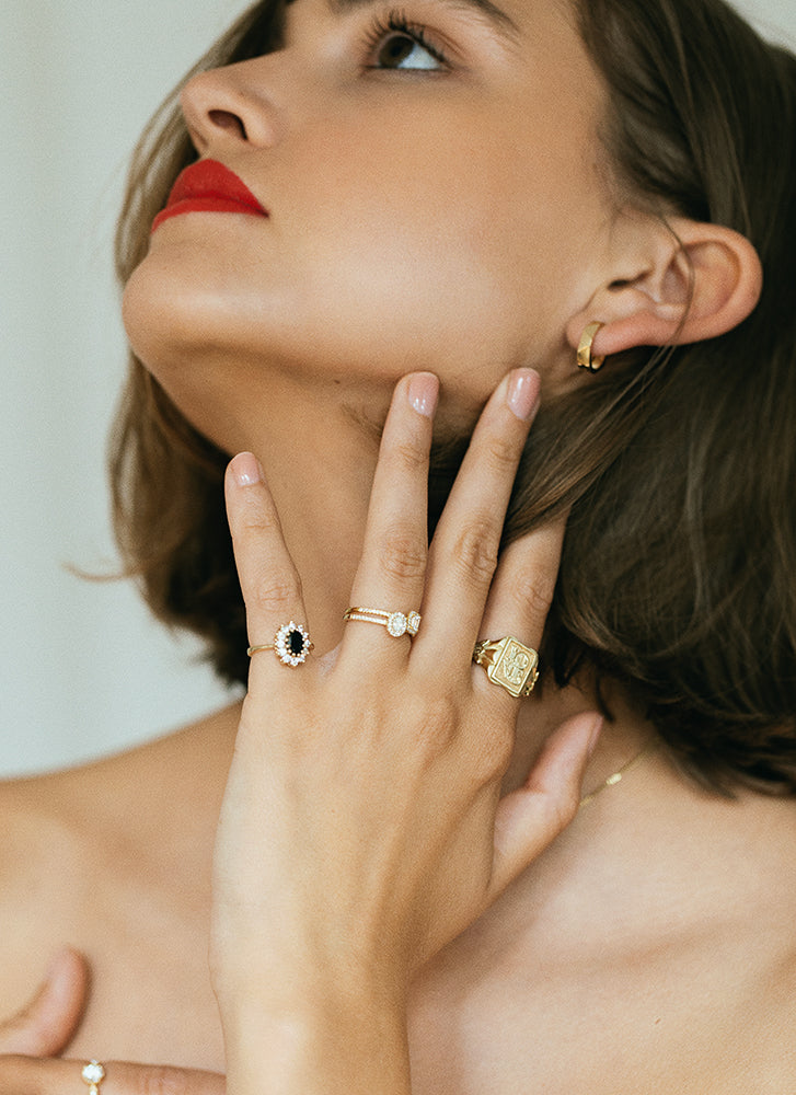 Valentina diamanten tanzaniet ring 14k goud