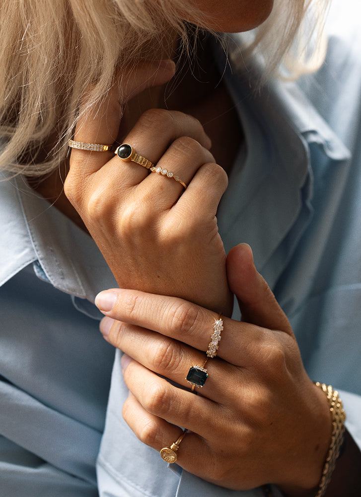 Stevie london blue topaz ring 14k gold