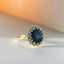 Alivia diamond sapphire entourage ring 14k gold
