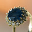 Alivia diamant saffier entourage ring 14k goud