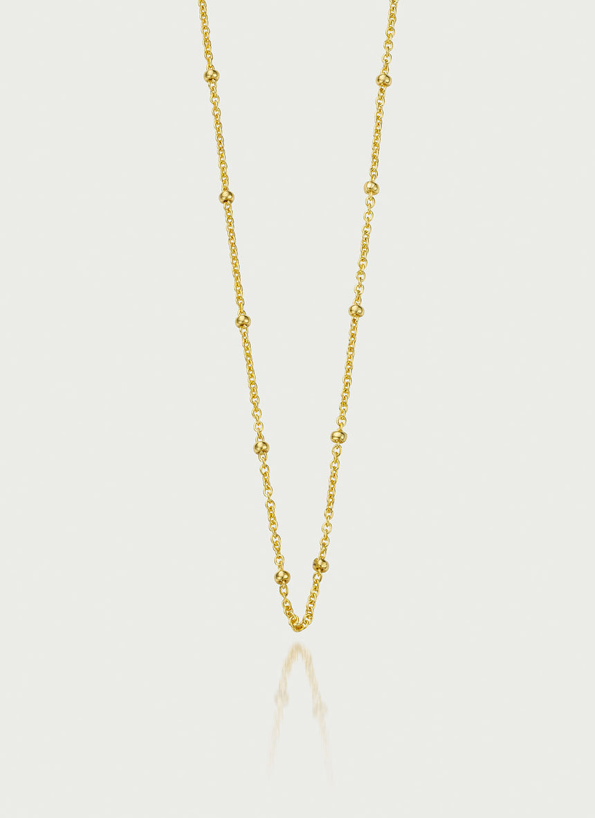 Bamboe ketting 14k goud