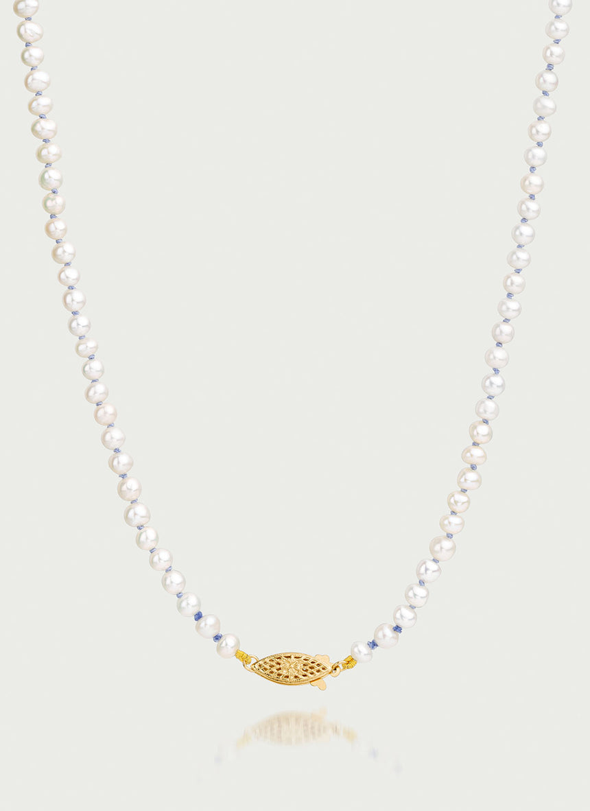 Bonne pearl necklace 14k gold - Studio Kroewe
