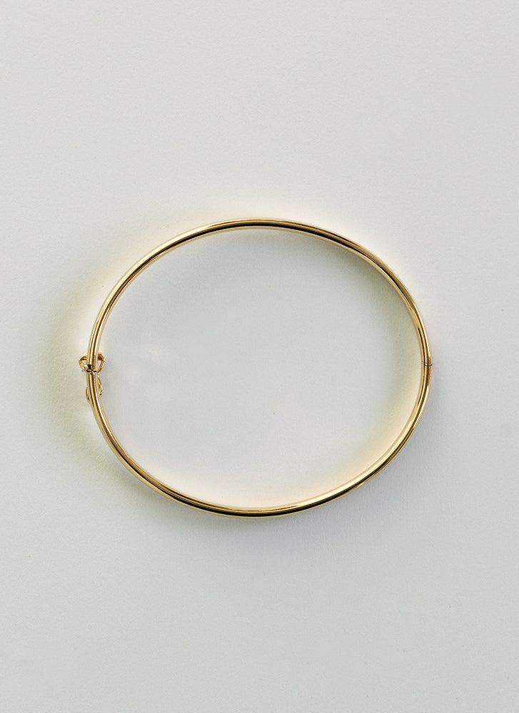 Classic ovale 4mm bangle 14k goud
