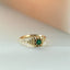 Clover emerald ring 14k gold