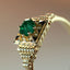 Clover emerald ring 14k gold
