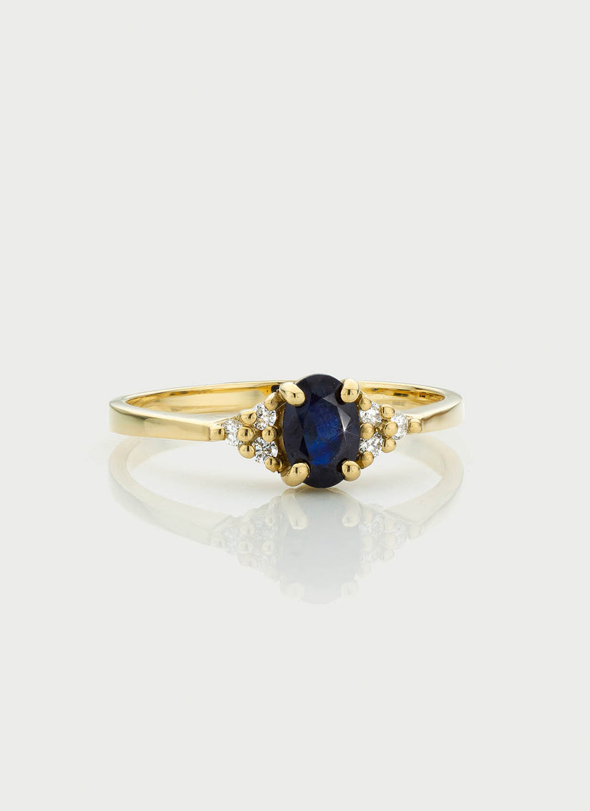 Dakota diamant smaragd ring 14k goud