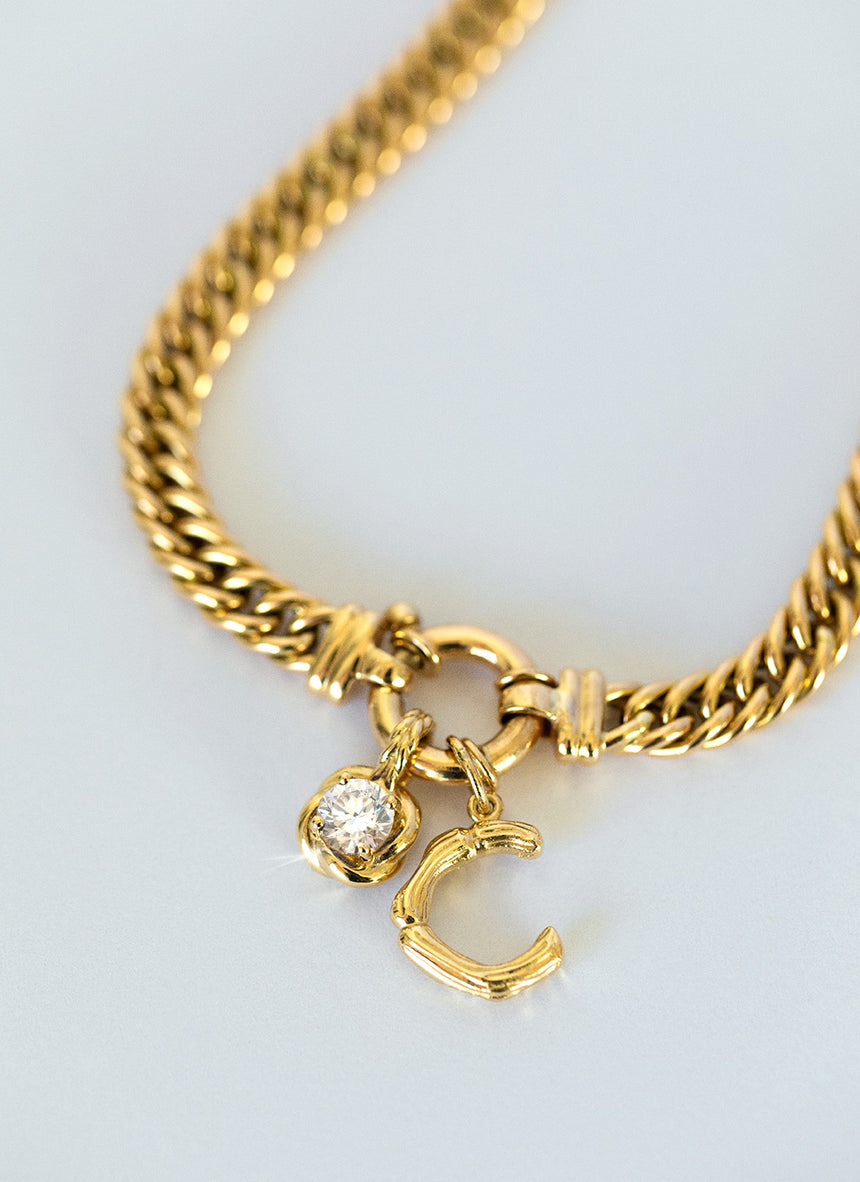 Dido birthstone pendant 14k gold - Studio Kroewe