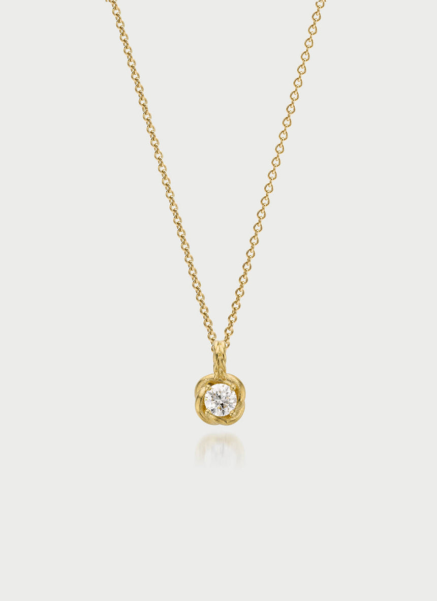 Dido birthstone pendant 14k gold - Studio Kroewe