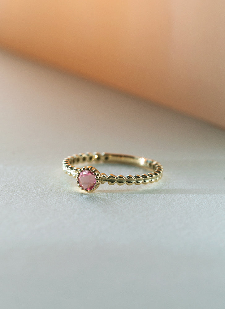 Edie tourmaline october birthstone ring 14k gold