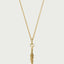 Feather charm 14k gold