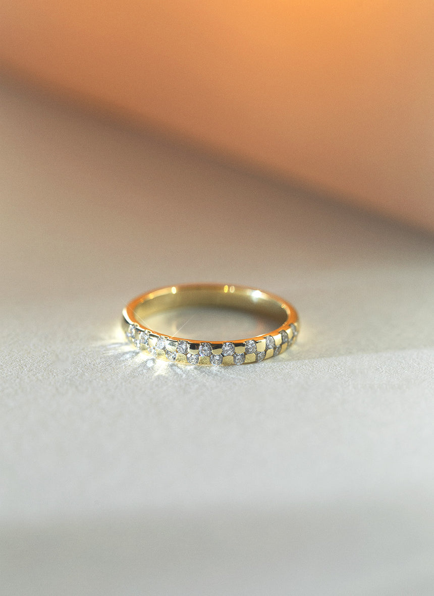 Riddy diamond emerald may birthstone 14k gold - Studio Kroewe