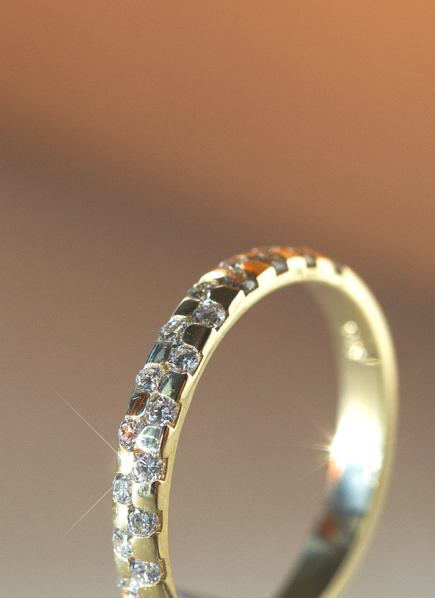 Riddy diamond emerald may birthstone 14k gold - Studio Kroewe