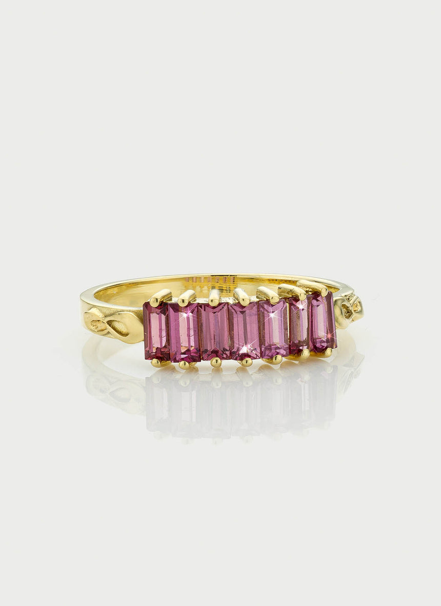 Gigi rhodolite 14k gold ring