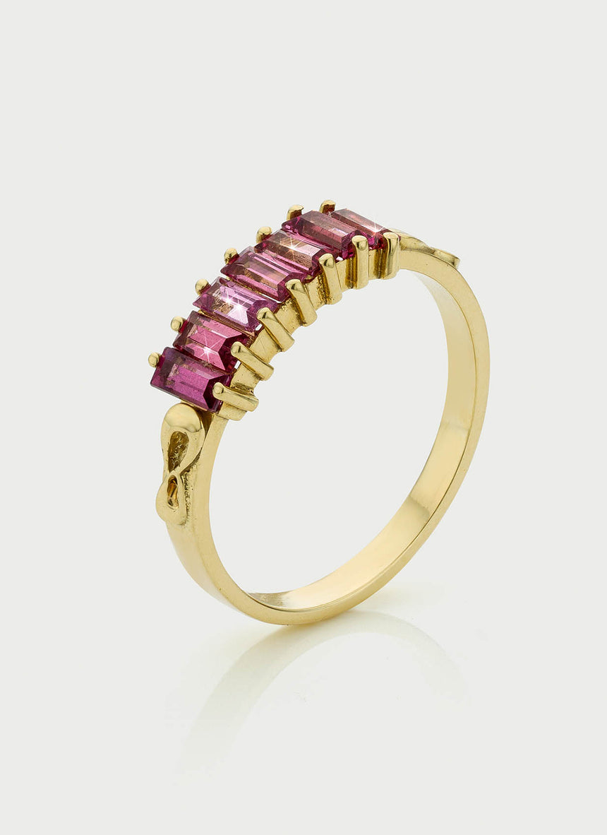 Gigi rhodoliet ring 14k goud