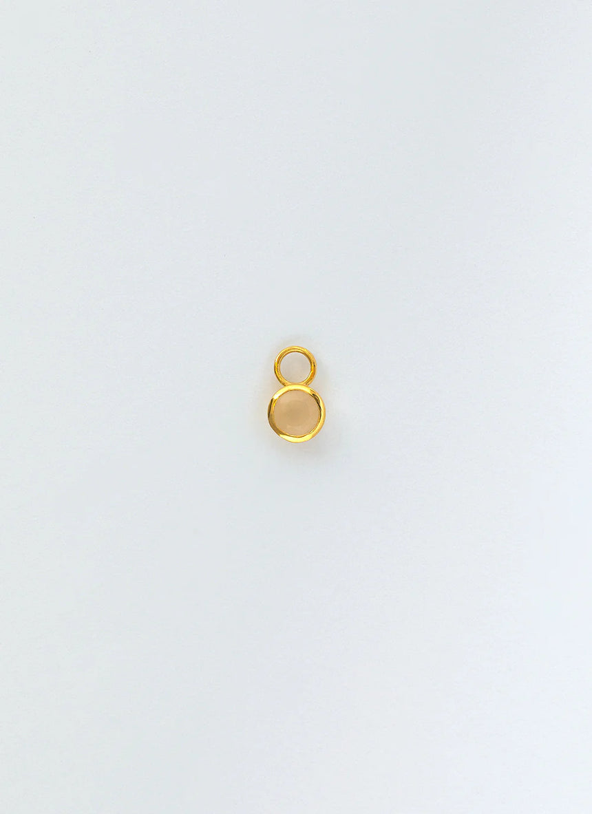 Ginny birthstone oorbelbedel 14k goud