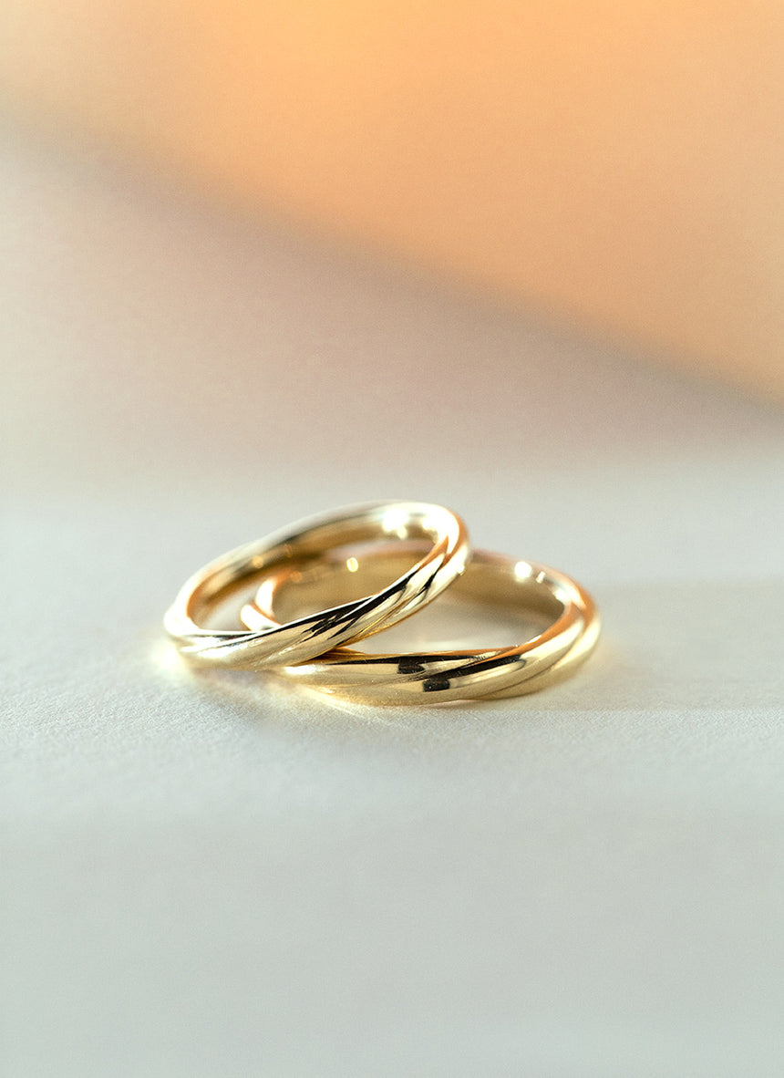 The gent idris twist ring 14k gold