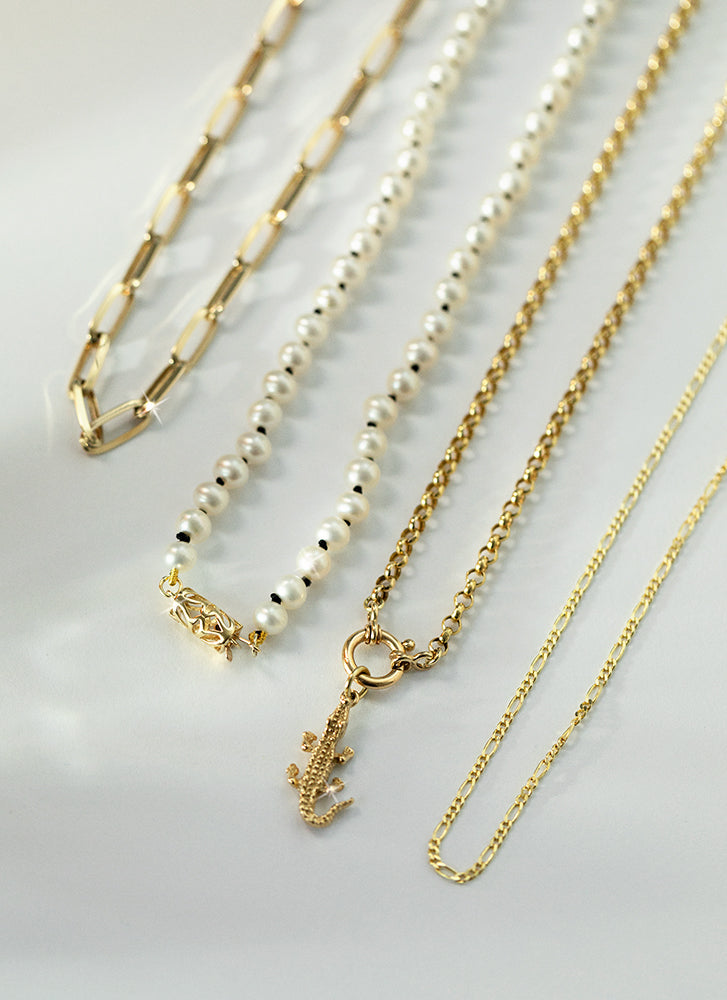 Figaro 1.8mm necklace 14k gold
