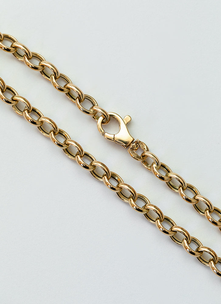Jasseron 4.3mm bracelet 14k gold