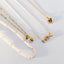 Kaia pearl necklace with gold beads 14k gold