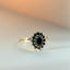 Kate black diamond entourage ring 14k gold