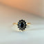 Kate black diamond entourage ring 14k gold
