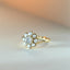Lauren brilliant cut diamond pearl entourage ring 14k gold