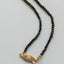 Lillie pyrite necklace with front lock 14k gold