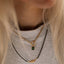 Lillie pyrite necklace with front lock 14k gold