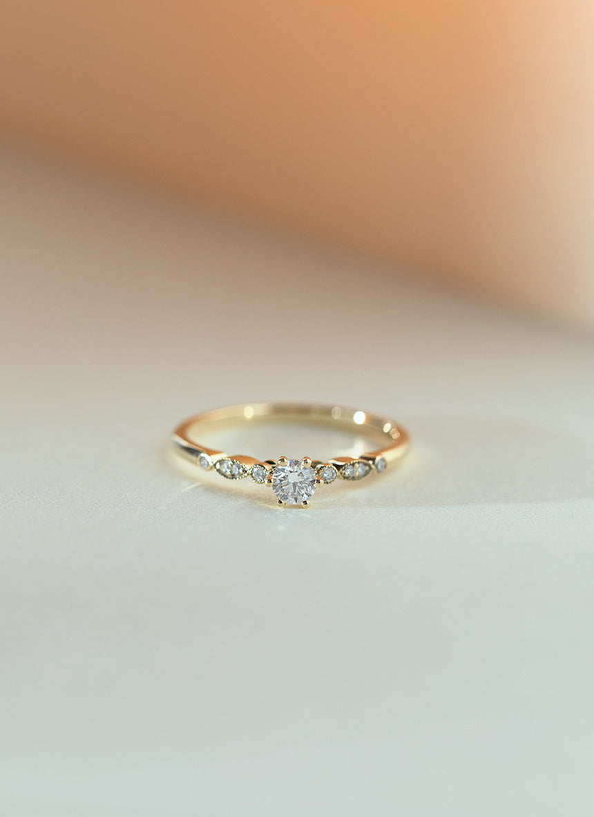 Lulu diamant ring 14k goud