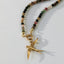 Nala tourmaline necklace with front lock 14k gold