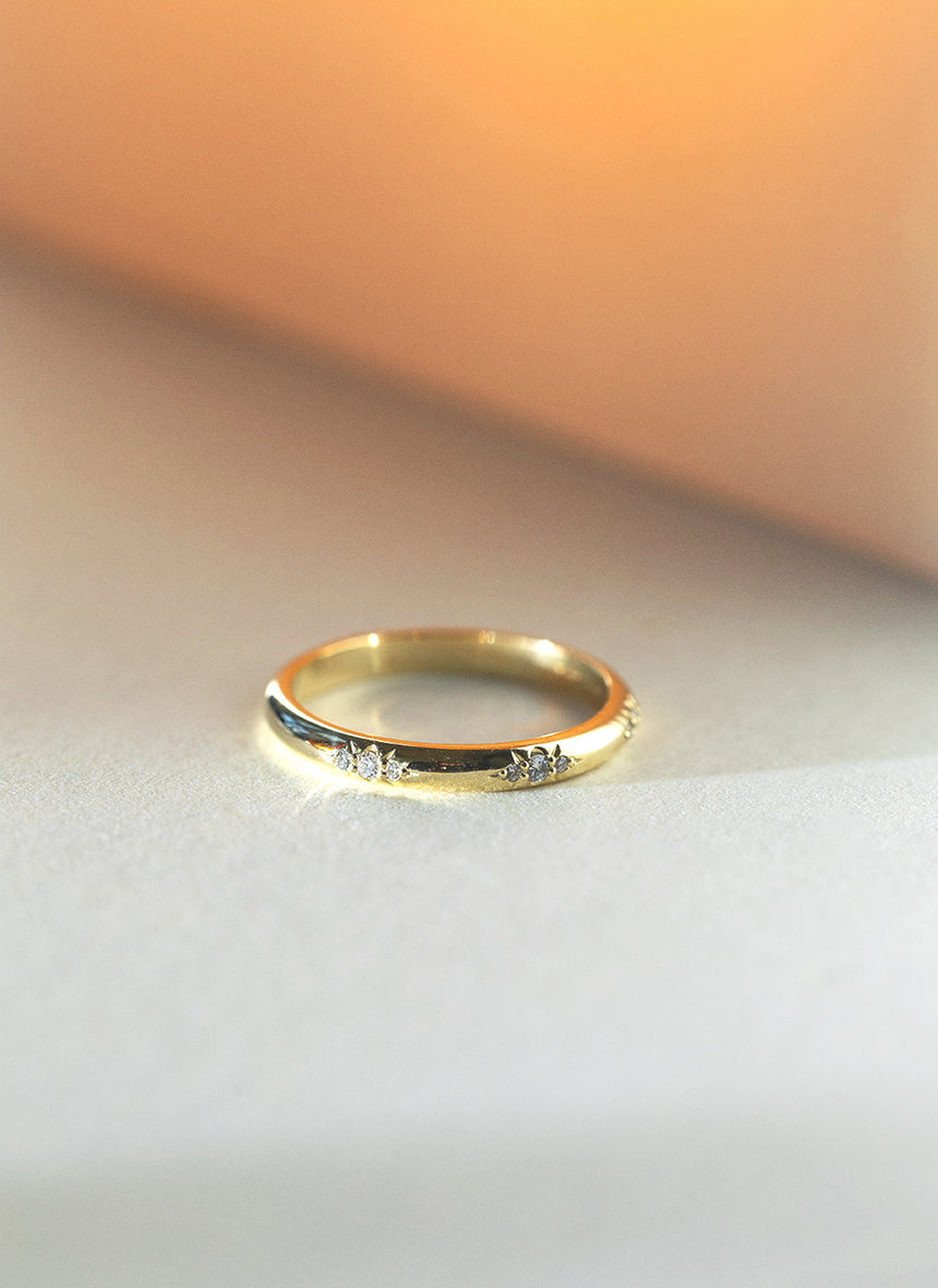 Riddy diamond emerald may birthstone 14k gold - Studio Kroewe