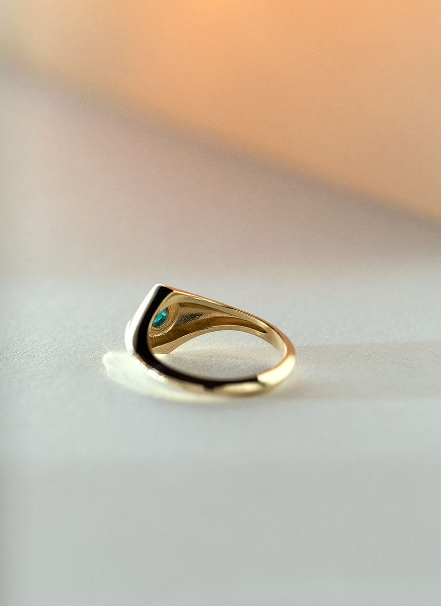 Reggie smaragd ring 14k goud