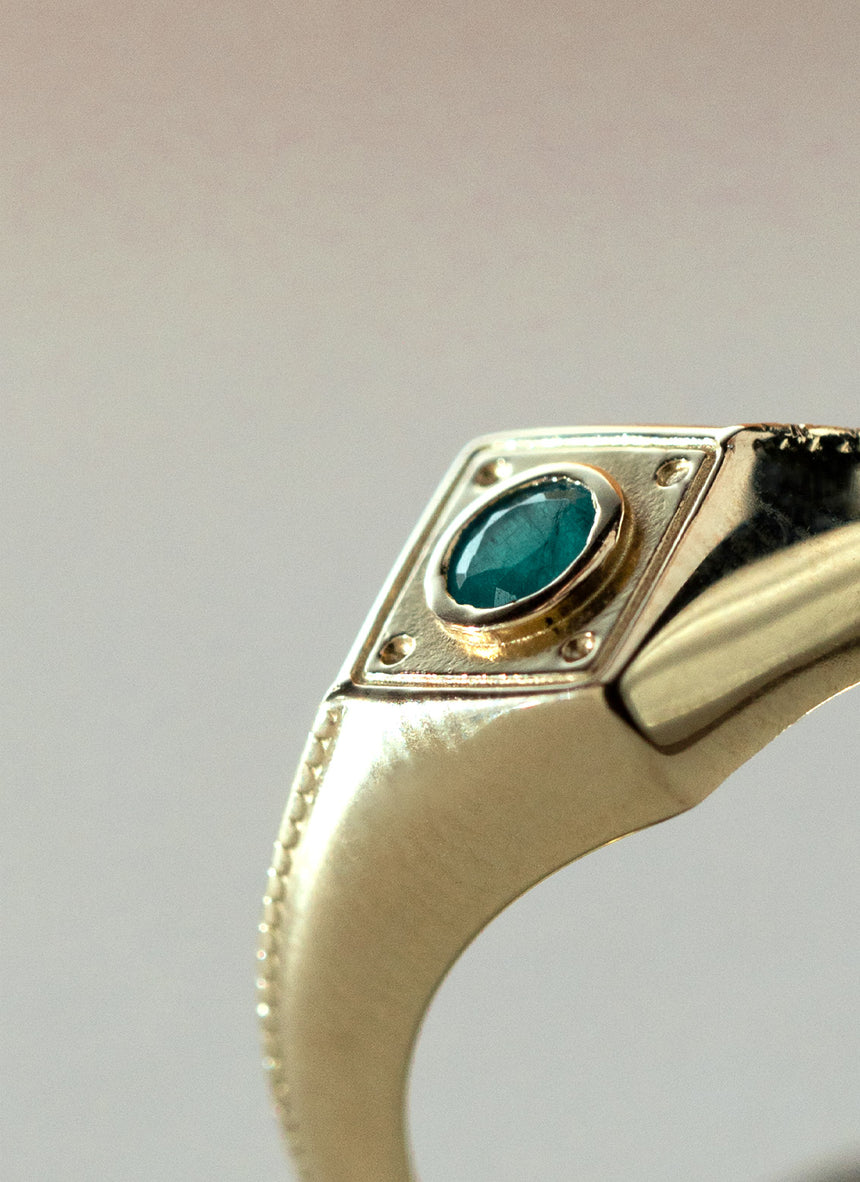 Reggie smaragd ring 14k goud