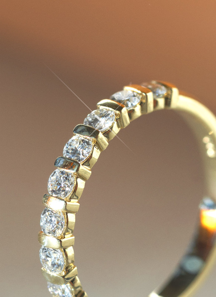Riddy diamond emerald may birthstone 14k gold - Studio Kroewe
