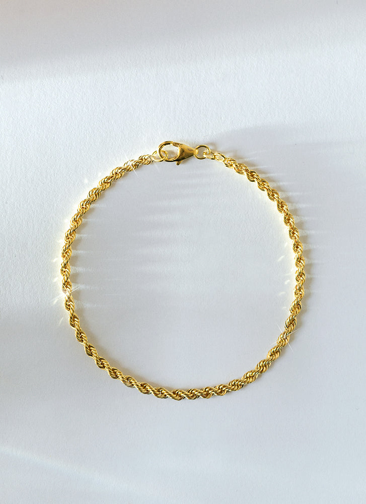 Rope bracelet 14k gold