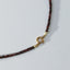 Rosie garnet necklace with front lock 14k gold
