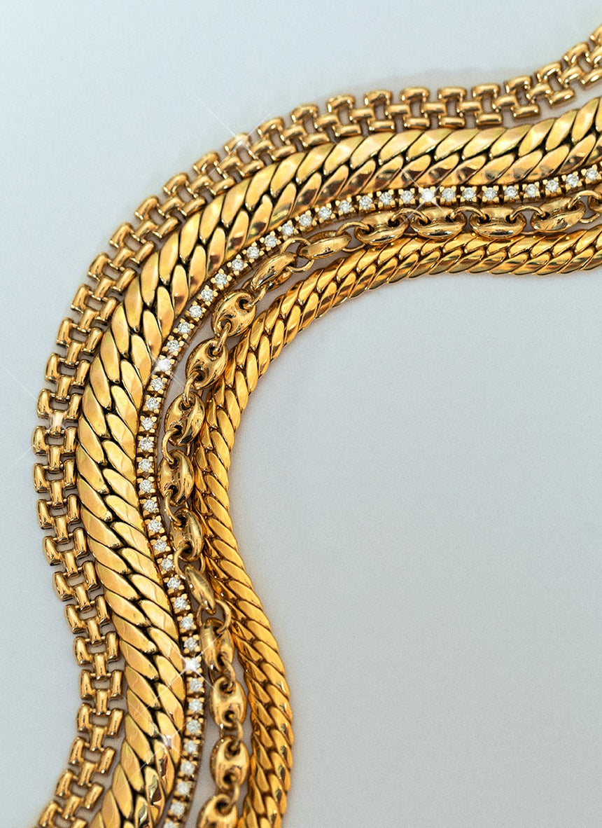 Sady rolex 5mm bracelet 14k gold