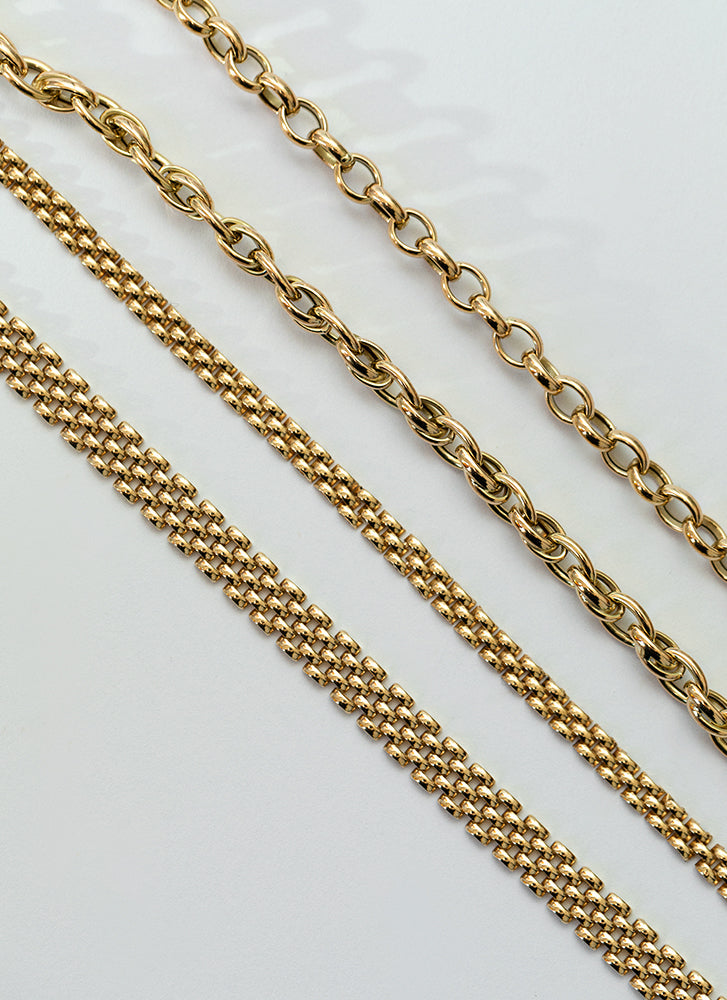 Jasseron 4.3mm bracelet 14k gold